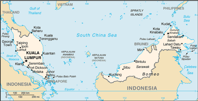 Map of Malaysia