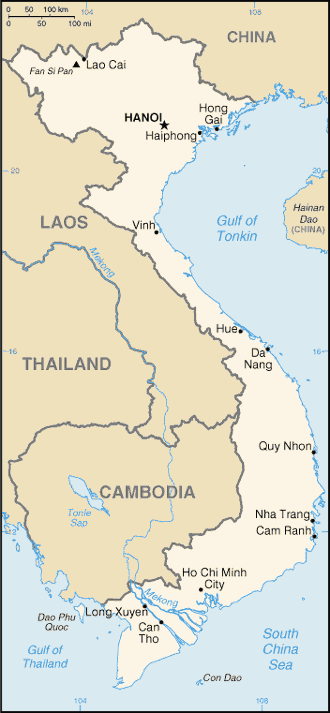 World Map Vietnam