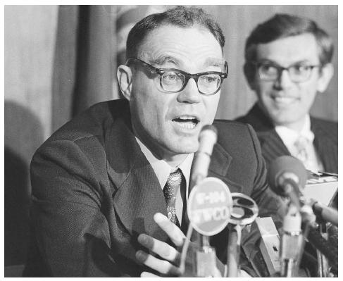 Korean war spy John T. Downey, freed after 20 years in Chinese prison, when asked in 1973 if he had revealed any secret information answered, "I can say, yes. I revealed about every information I had." ©BETTMANN/CORBIS.