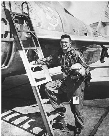 Gary Powers, shown while an Air Force Reserve pilot, later flew an American U-2 spy plane over Russia in 1960 and was shot down, held prisoner, was subjected to a public show-trial, and ultimately returned to the West in exchange for a Russian spy. AP/WIDE WORLD PHOTOS.