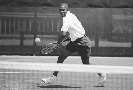 A classical example of tendinitis is tennis elbow, caused by repetitive swinging of the arm. (© 1994 Jerry Wachter. Reproduced by permission of Photo Researchers, Inc.)