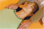 To reestablish the harmony in the body's energetic circulation that is easily lost during an allergic reaction, place both hands on the sides of the shoulders
