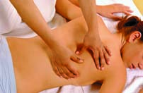 Where you feel knots, massage with the tips of your thumbs, using repetitive motions (like kneading with your thumbs)