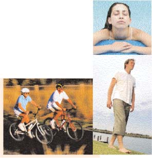 Moderate exercise such as walking, swimming and biking is very beneficial