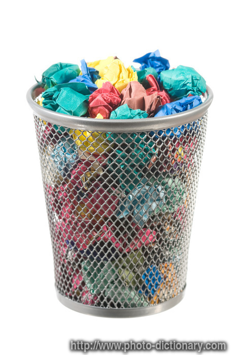 waste paper basket - photo/picture definition - waste paper basket word and 