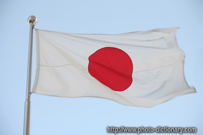 Japan's flag - photo/picture definition - Japan's flag word and phrase image