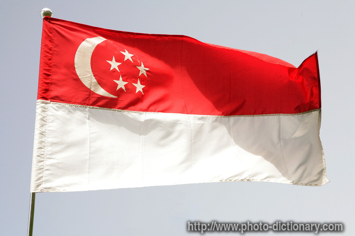 Singapore's flag - photo/picture definition at Photo Dictionary ...