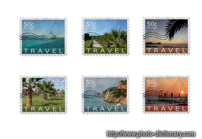 postage stamps - photo/picture definition - postage stamps word and phrase 