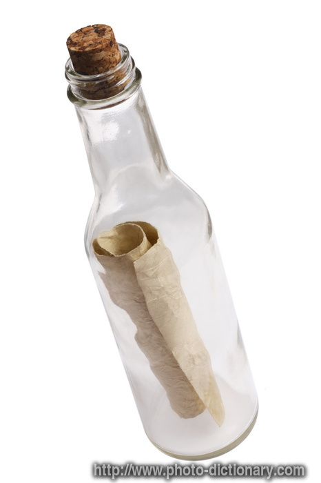 message in a bottle - photo/picture definition - message in a bottle word 