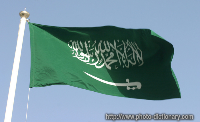 Saudi Arabia flag - photo/picture definition - Saudi Arabia flag word and 